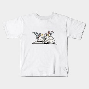 Book with flowers Kids T-Shirt